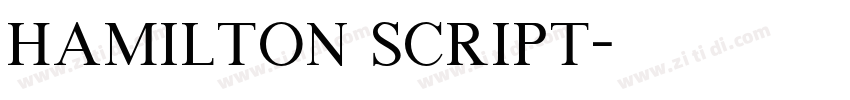 hamilton script字体转换